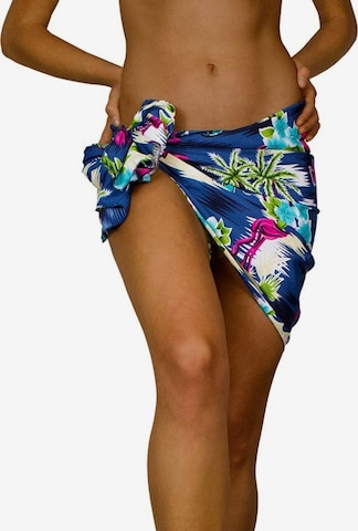 King Kameha Scarf 'Flamingos' in Grey: front