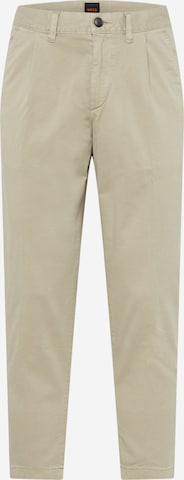 BOSS Orange Pleat-Front Pants 'Shyne' in Grey: front