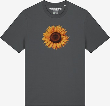 Watapparel Shirt 'Sonnenblume' in Grau: Vorderseite