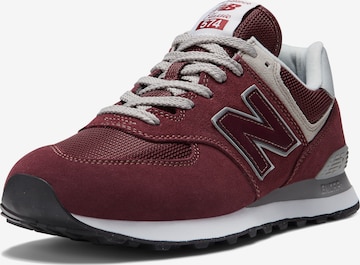 Baskets basses '574' new balance en rouge : devant