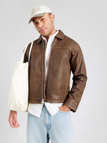 Abercrombie & Fitch Tussenjas in Bruin: voorkant