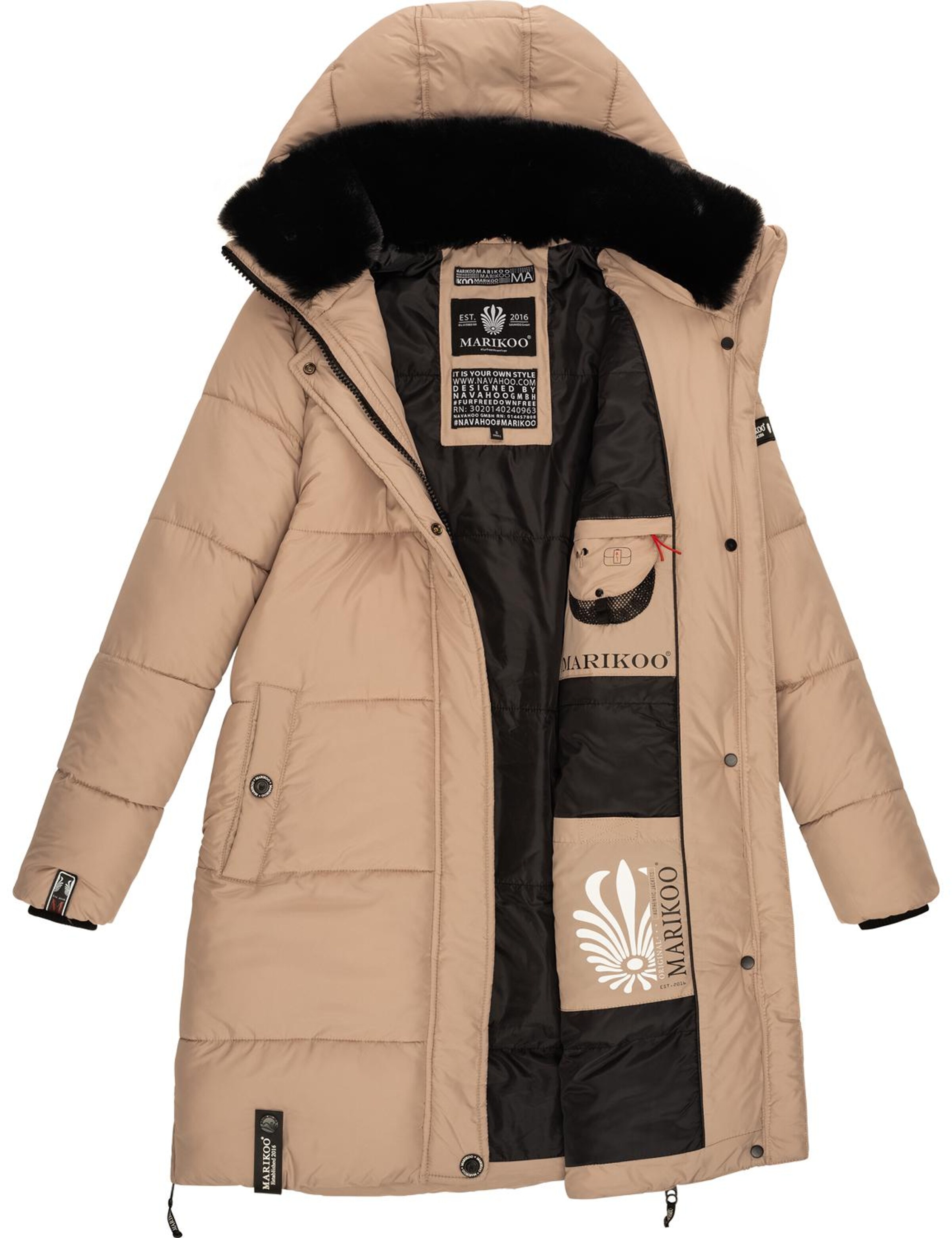 MARIKOO Зимнее пальто в Бежевый