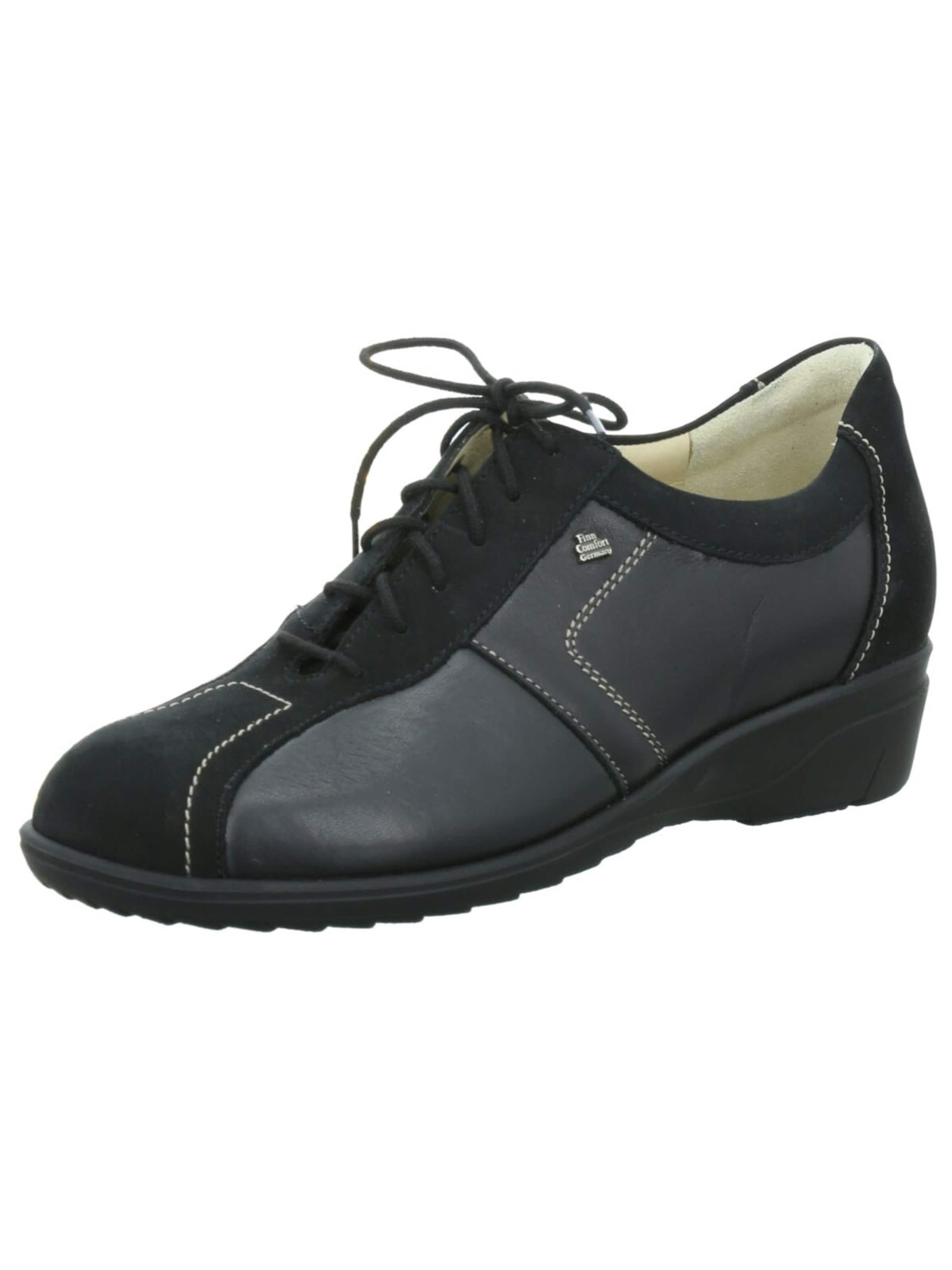 Chaussure à lacets 'Schnürschuh Damen 5052-900932 Echtleder in schwarz' Finn Comfort en noir : devant