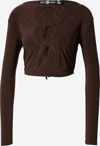 Daisy Street Shirt in Brown: front