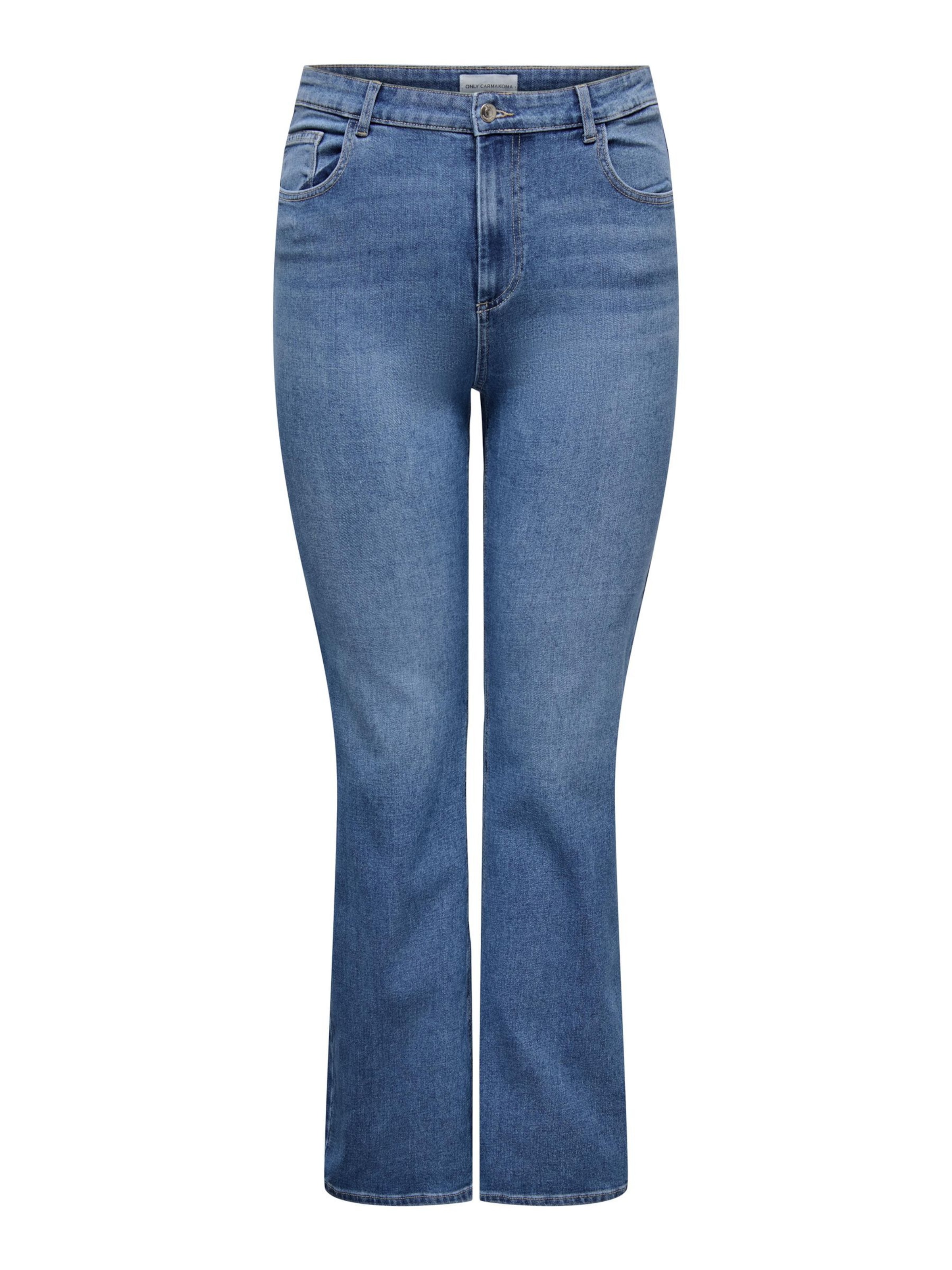 ONLY Carmakoma Flared Jeans 'CARBilly' in Blauw: voorkant