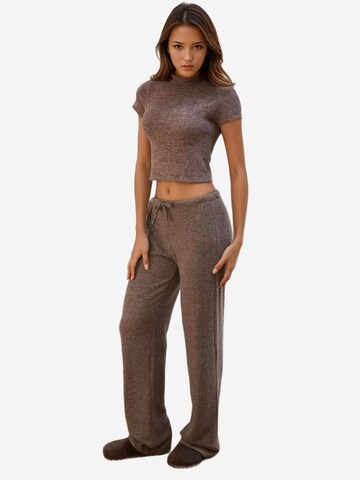 Hiccup - Perna larga Calças em castanho