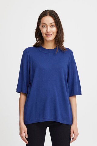 Fransa Sweater 'Blume' in Blue: front