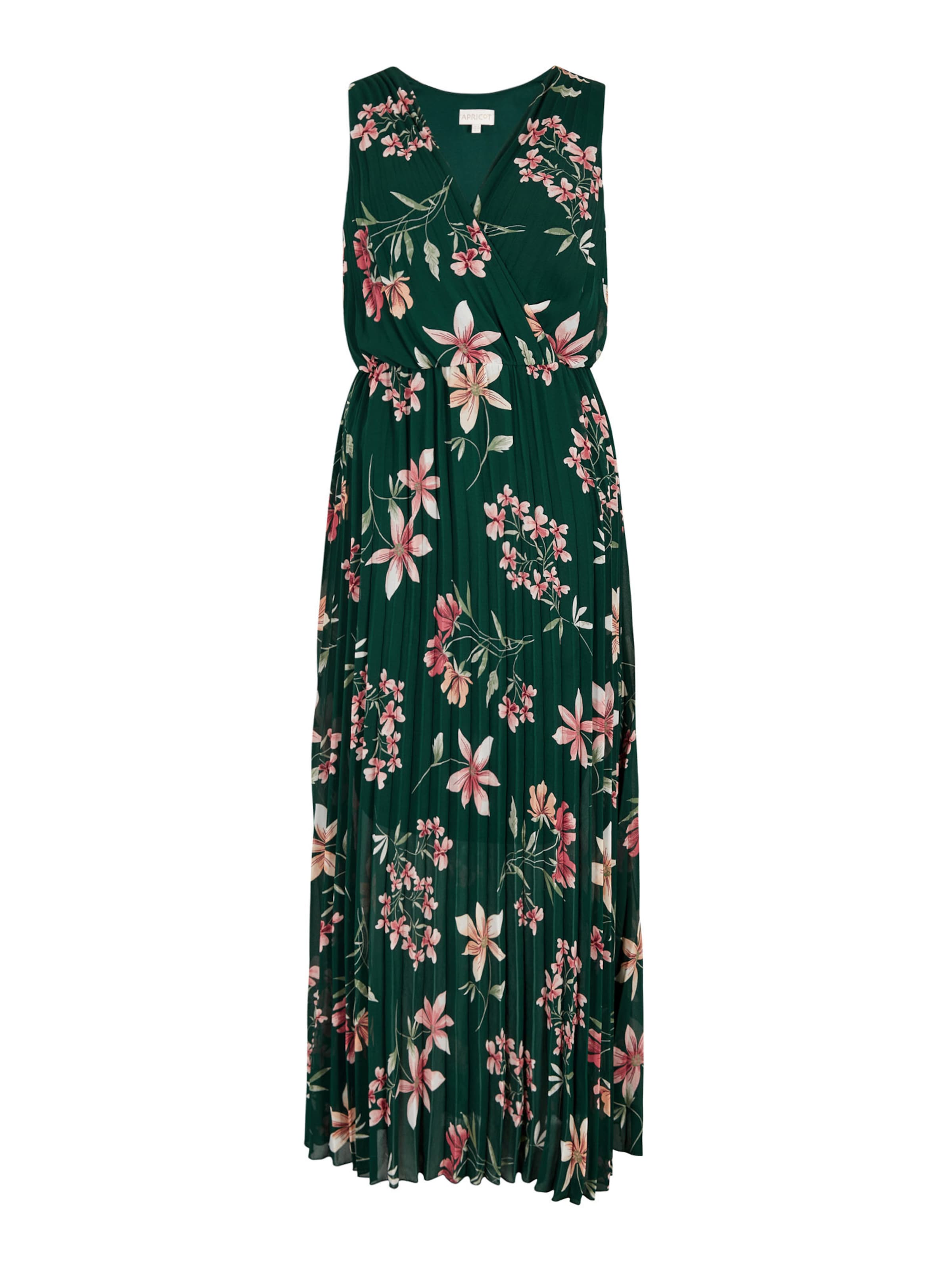 Apricot Sommerkleid in Grün: Vorderseite