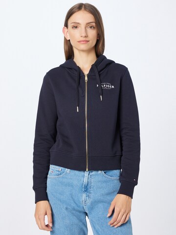 TOMMY HILFIGER Zip-Up Hoodie in Blue: front