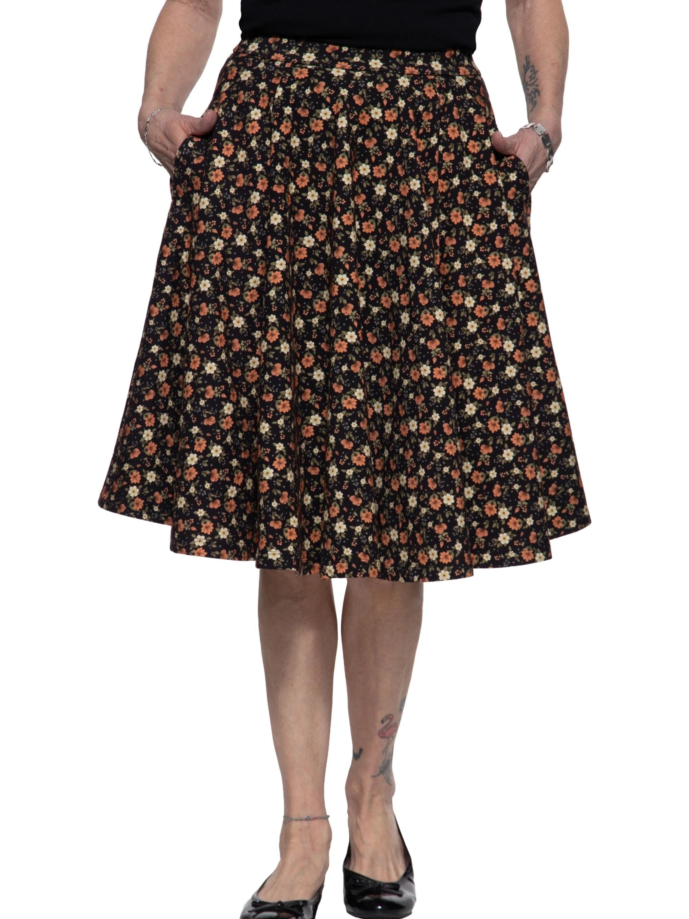 Queen Kerosin Skirt in Brown: front