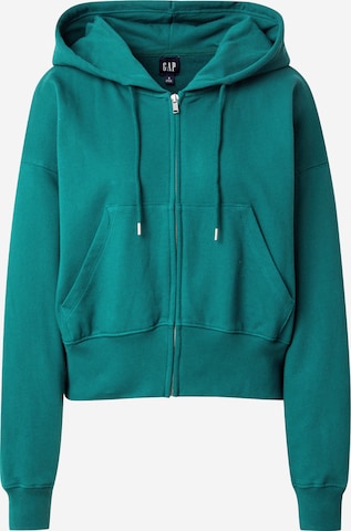 GAP Sweatjacke in Grün: Vorderseite