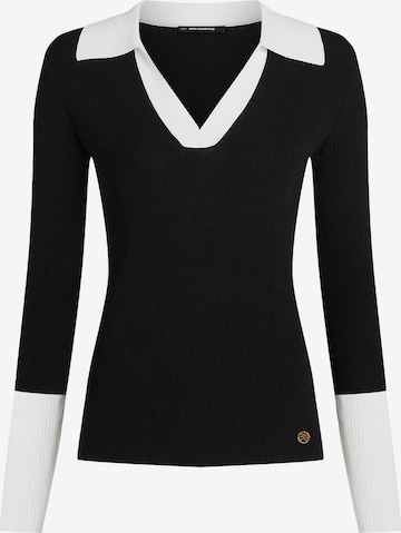 Karl LagerfeldPulover - crna boja: prednji dio