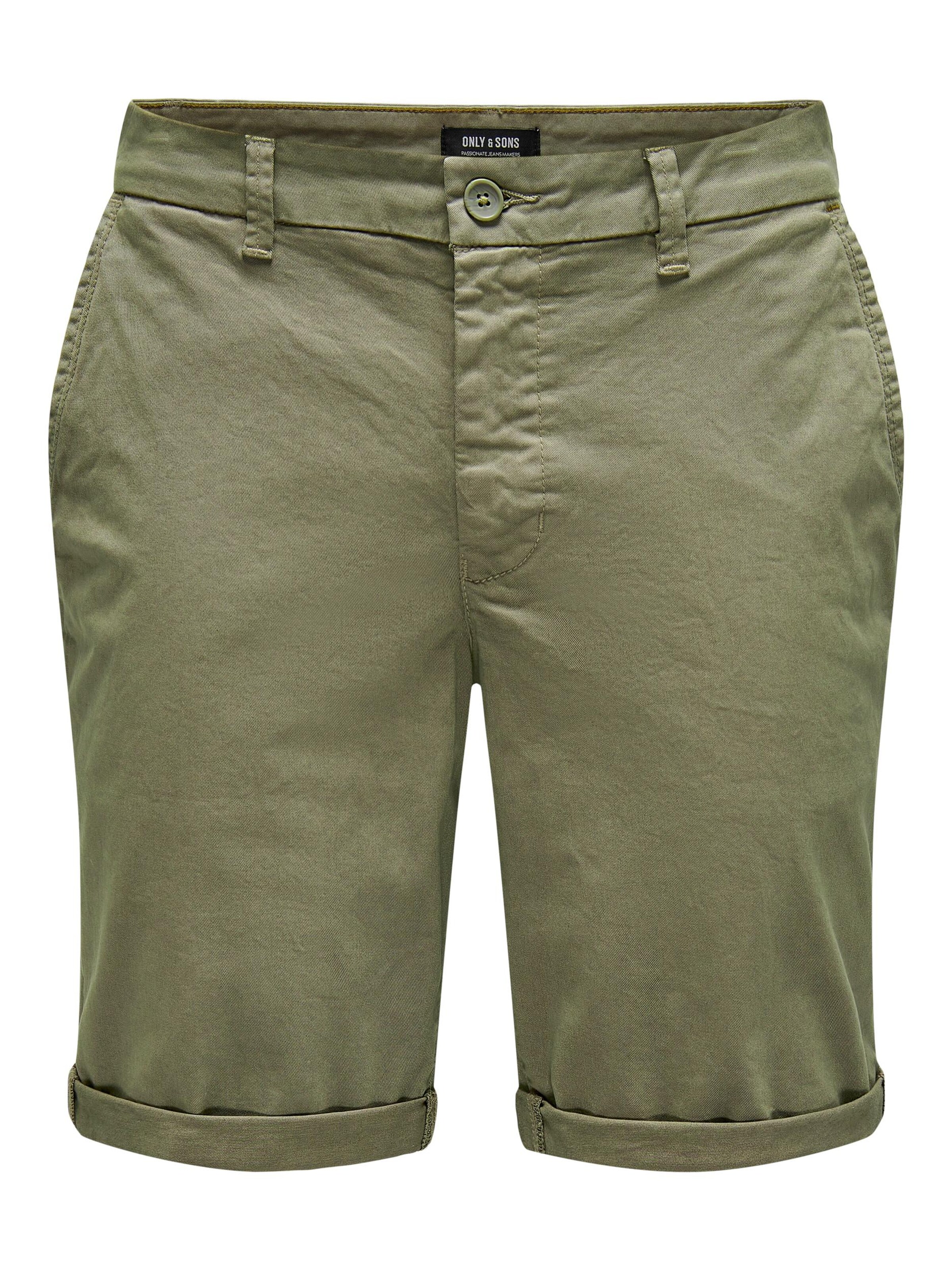 Only & Sons Chino 'Peter' in Groen: voorkant