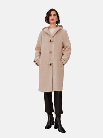 love & roses Between-Seasons Coat in Beige: front