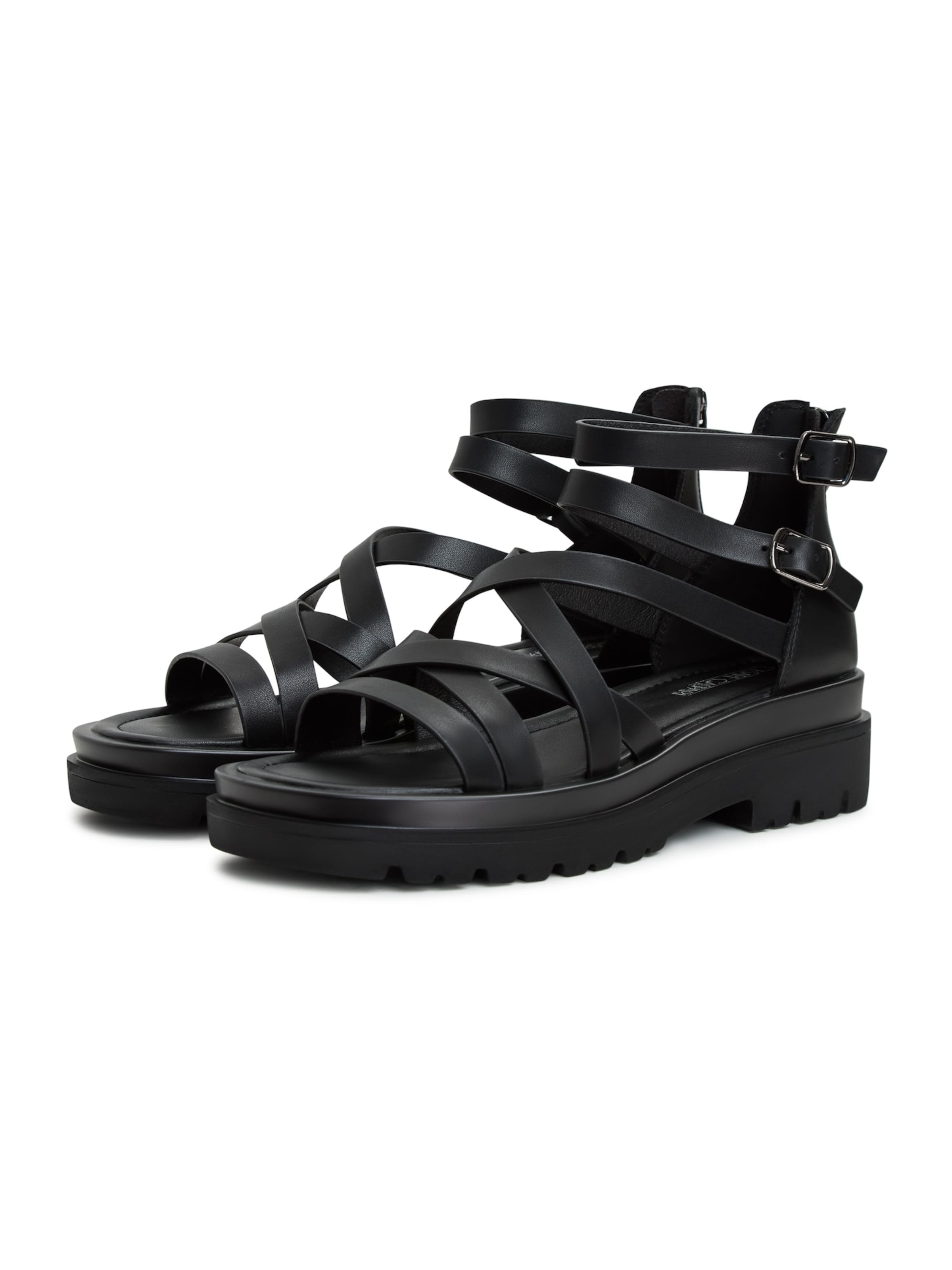 CESARE GASPARI Strap Sandals in Black