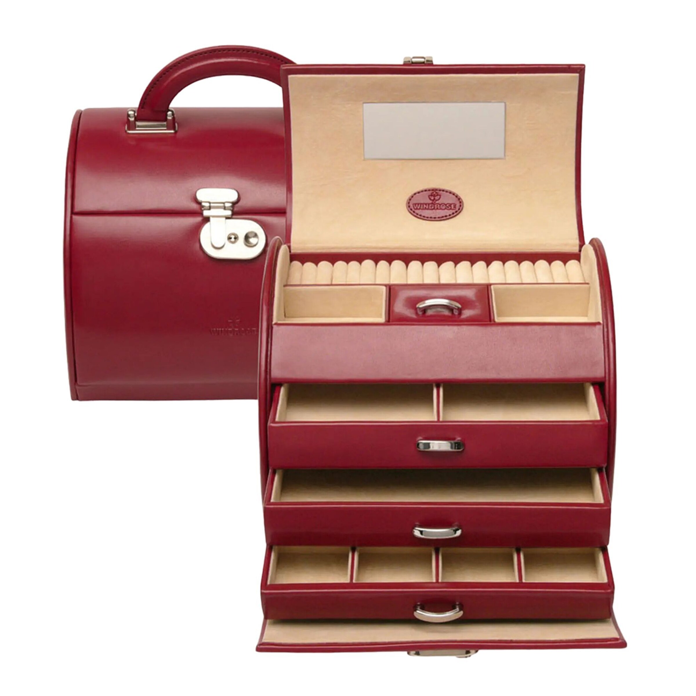 WINDROSE Jewelry storage 'Merino' in Red
