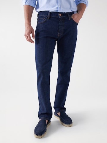 Coupe slim Jean Salsa Jeans en bleu : devant