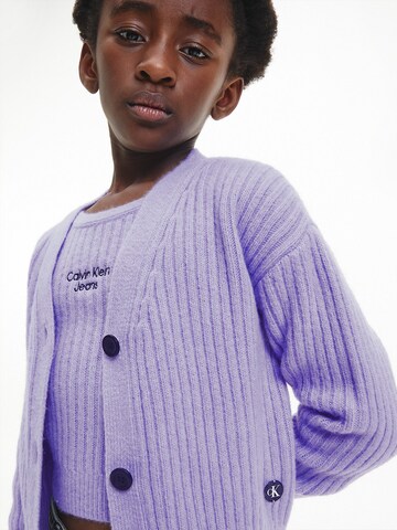 Calvin Klein Jeans Knit Cardigan in Purple
