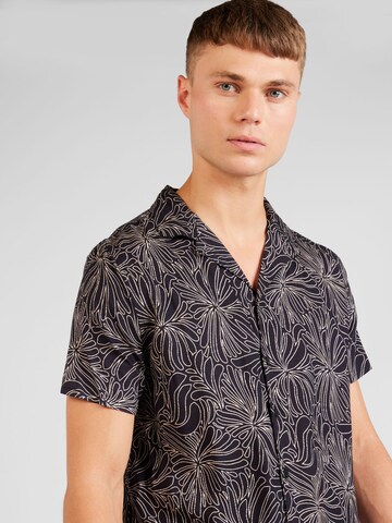 BURTON MENSWEAR LONDON Regular fit Button Up Shirt in Black