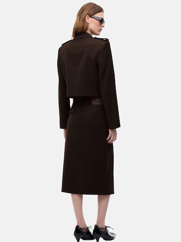 PINKO Skirt 'PINKO MARZEMINO GONNA DIAGONALE GONNA' in Brown