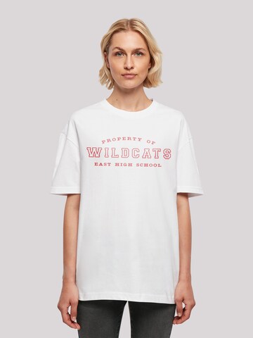 F4NT4STIC Shirt 'Disney High School Musical Property Of Wildcats' in White: front