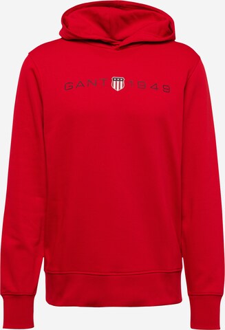 Felpa di GANT in rosso: frontale