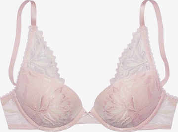 LASCANA Push-up Bra in Pink: front