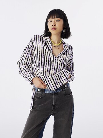 Twist Blouse in Lila: voorkant