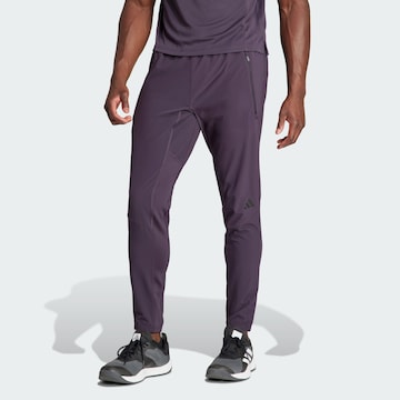 ADIDAS PERFORMANCE Regular Workout Pants 'D4T' in Purple: front