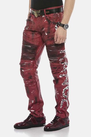 CIPO & BAXX Slimfit Jeans 'DENIM' in Rood