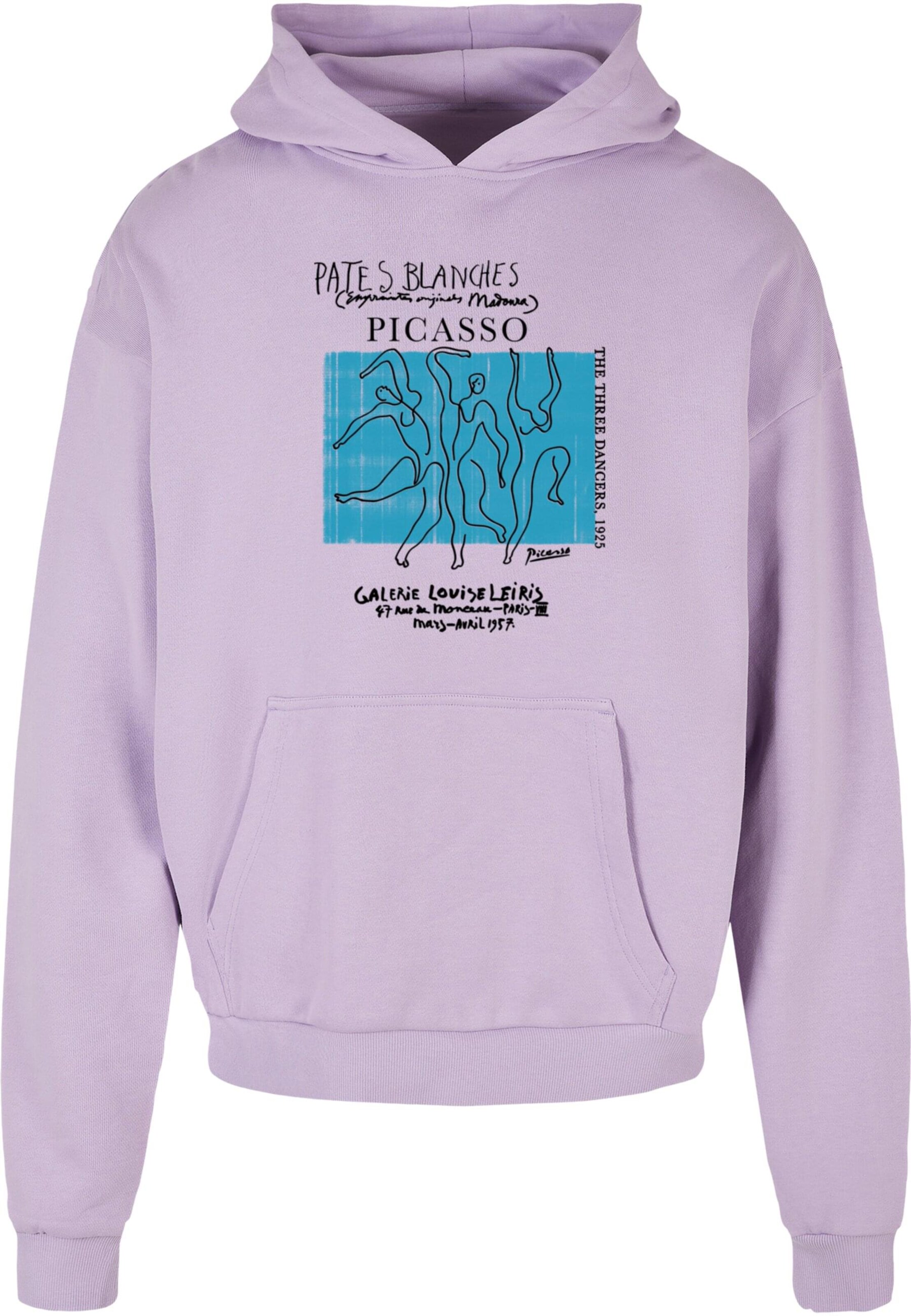 Merchcode Sweatshirt 'Apoh - Picasso Three Dancers' in Purple: front