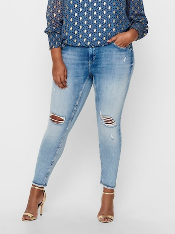 ONLY Carmakoma Skinny Jeans in Blue: front