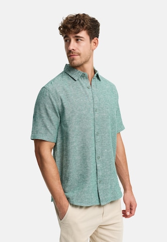 INDICODE JEANS Regular Fit Hemd 'Lino' in Grün