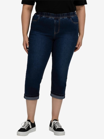 SHEEGO Slimfit Jeans in Blauw: voorkant