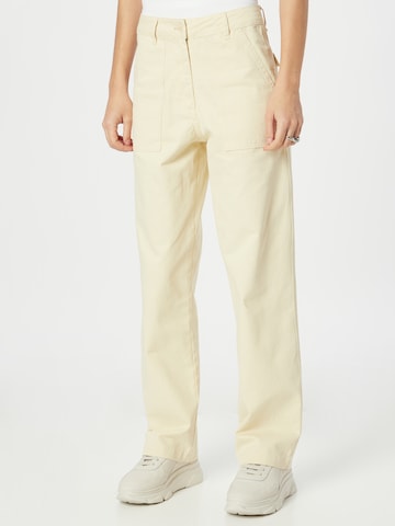 DEUS EX MACHINA Loose fit Trousers 'Mona' in White: front