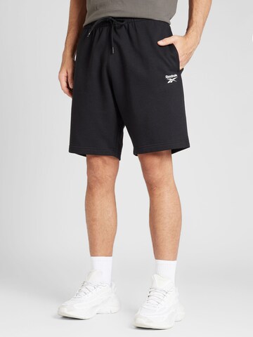 Reebok Regular Workout Pants 'Identity' in Black: front