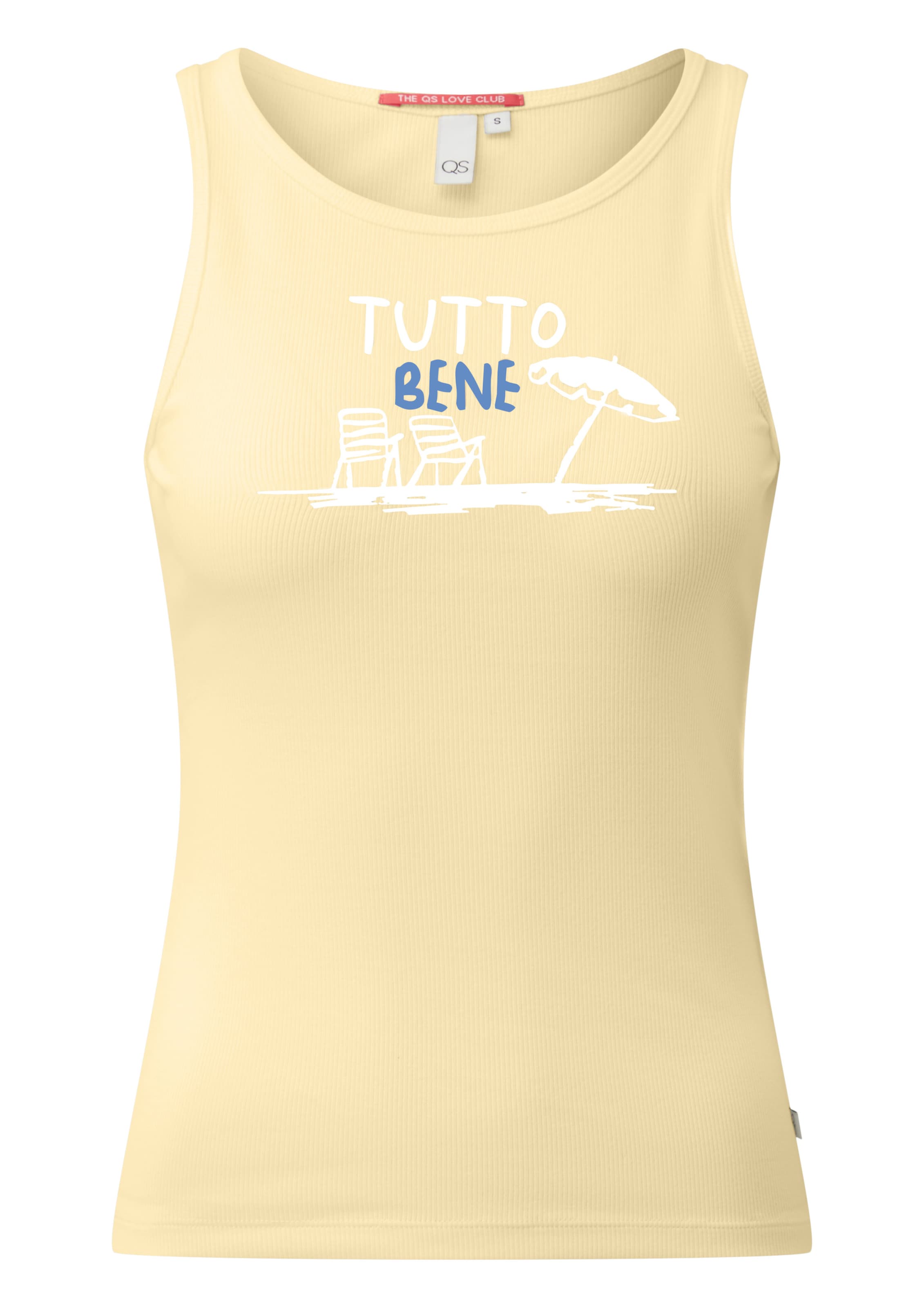 T-shirt QS en jaune : devant