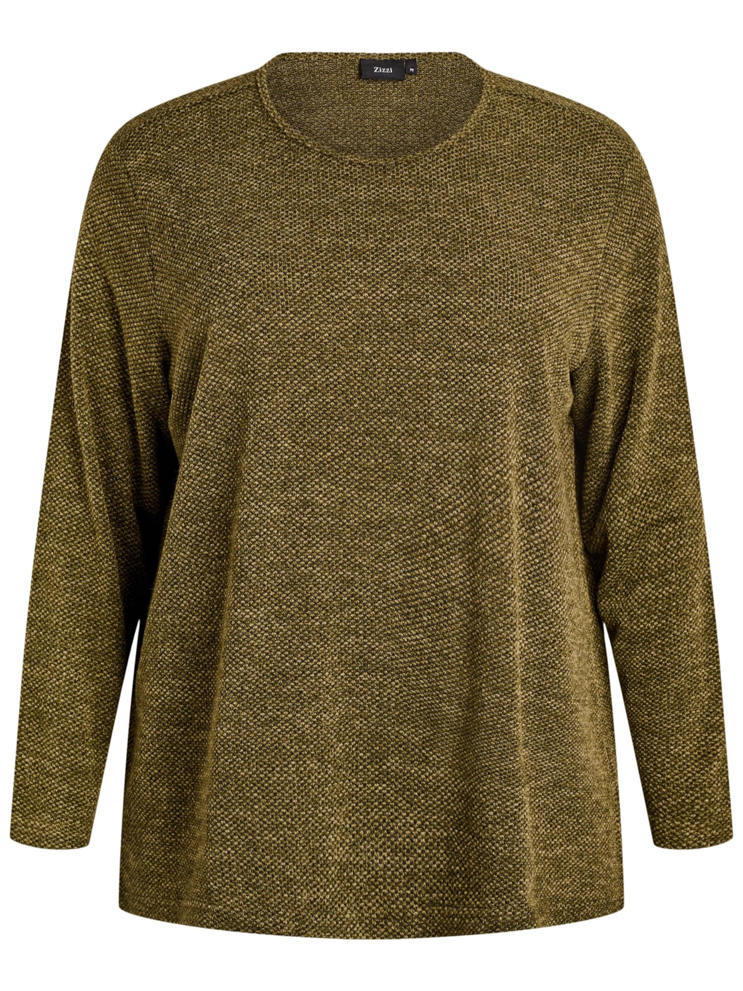 Zizzi Shirt 'Cavig' in Groen: voorkant