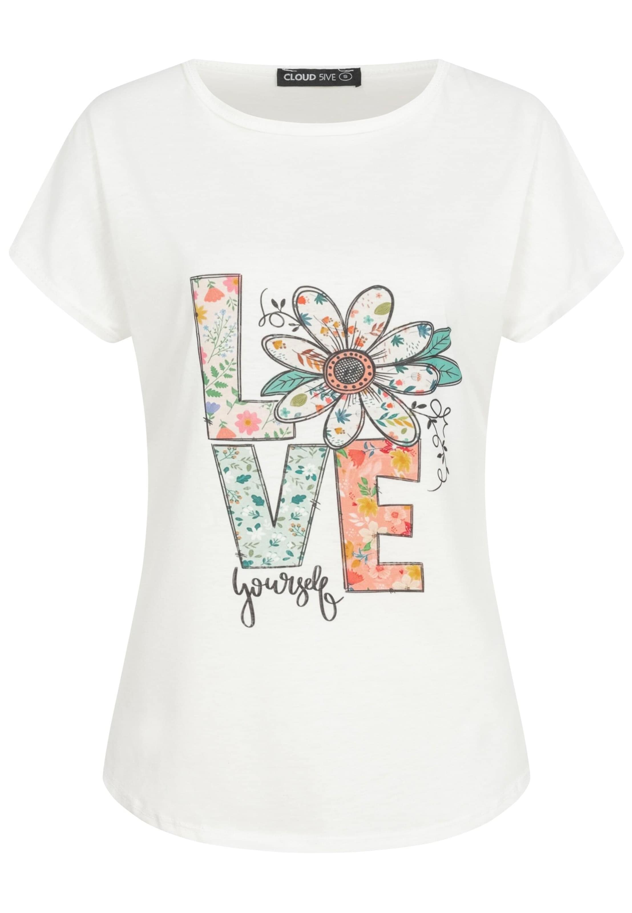 Cloud5ive Tričko – bílá: přední strana