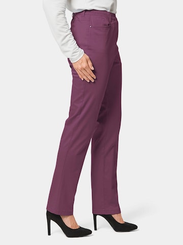 Coupe slim Pantalon 'Louisa' Goldner en violet