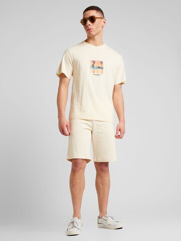 T-Shirt 'ARUBA' JACK & JONES en beige