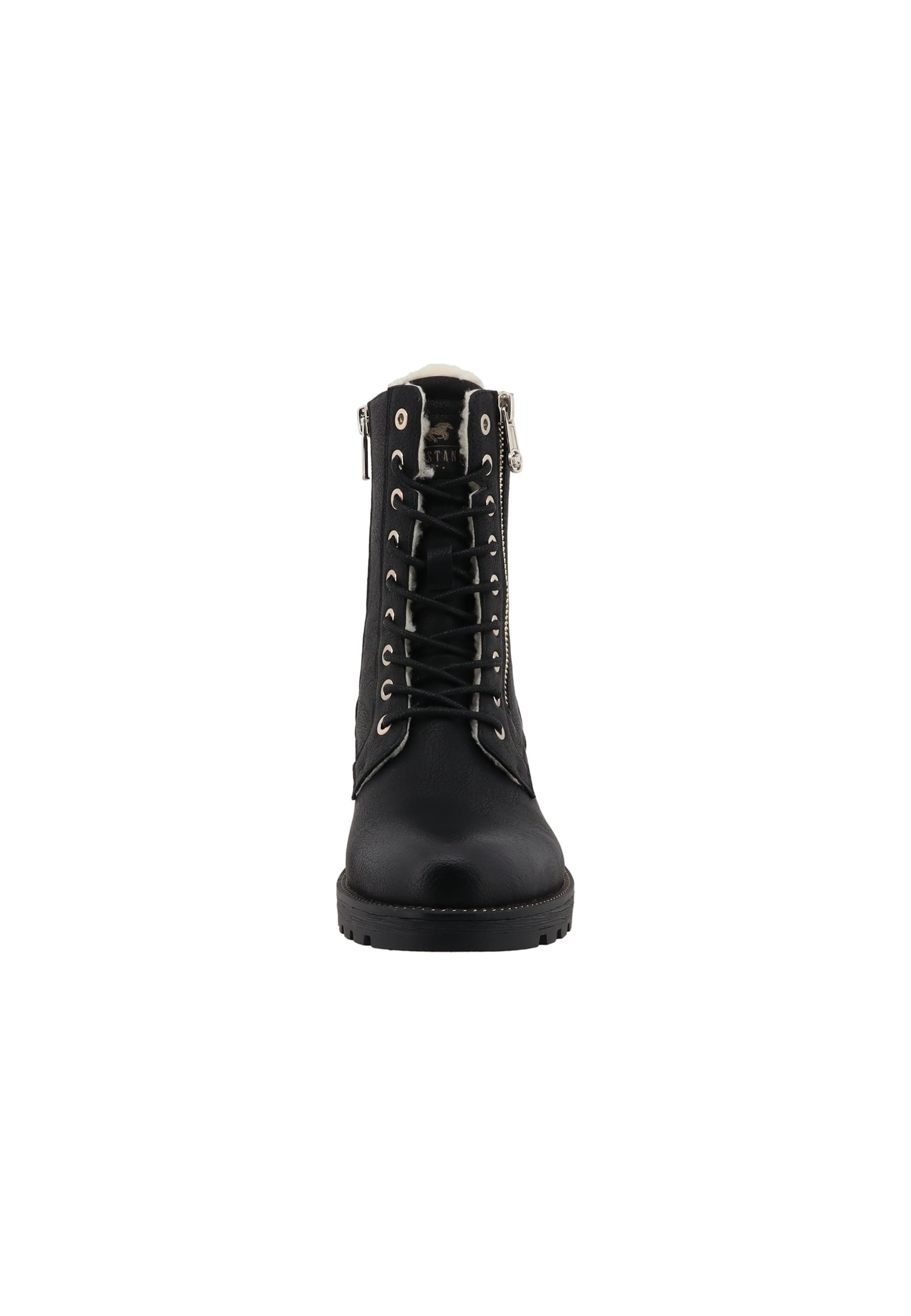 MUSTANG Lace-Up Ankle Boots in Black