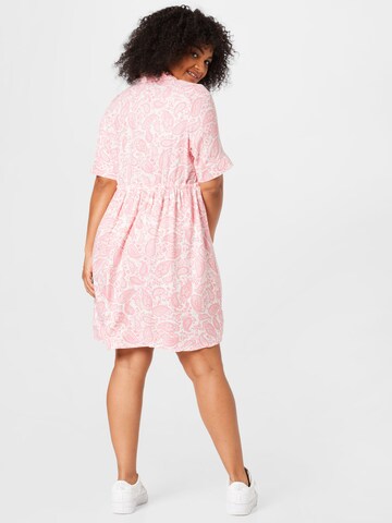 PIECES Curve Shirt Dress 'Siva' in Pink