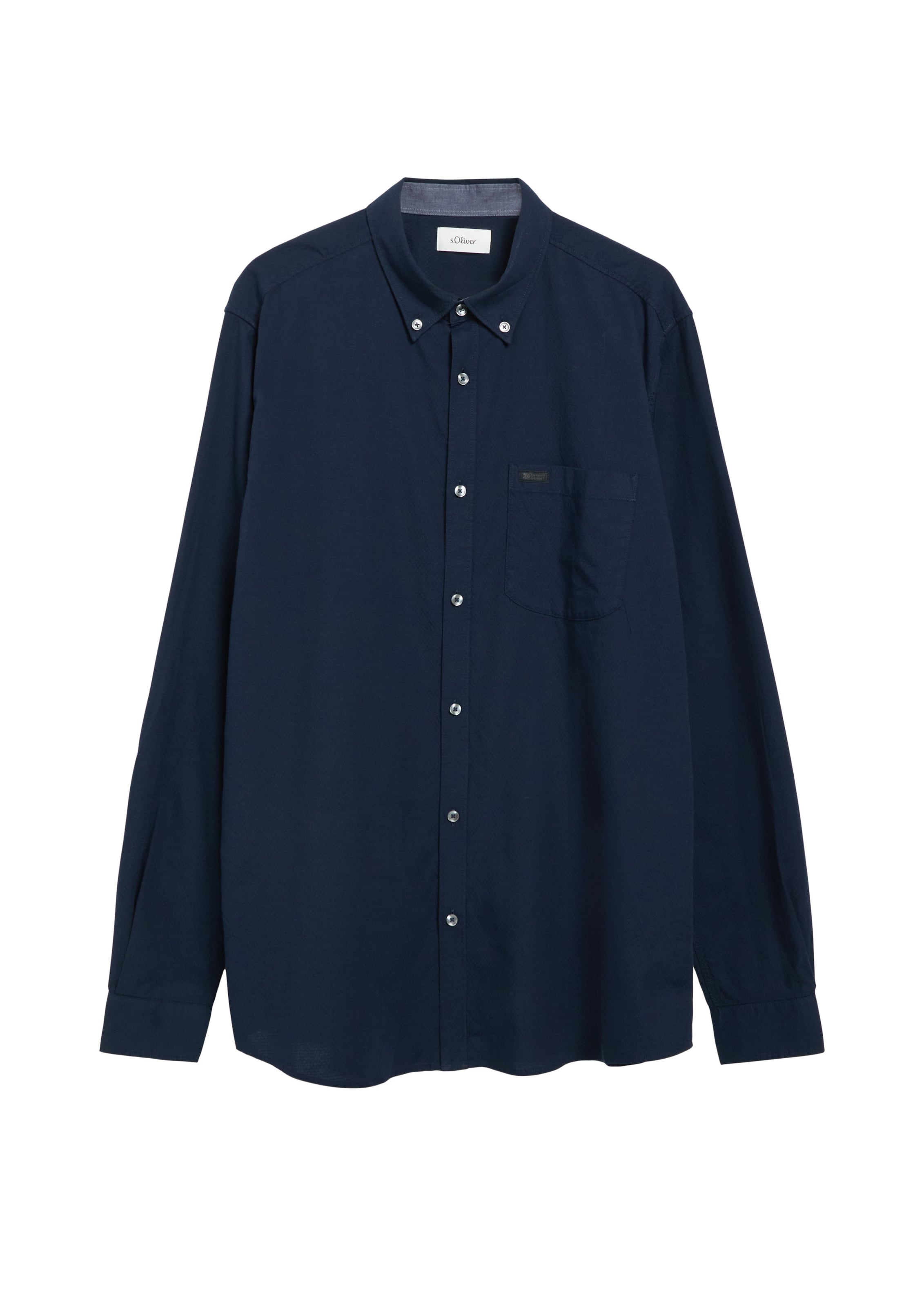 s.Oliver Regular fit Button Up Shirt in Blue: front