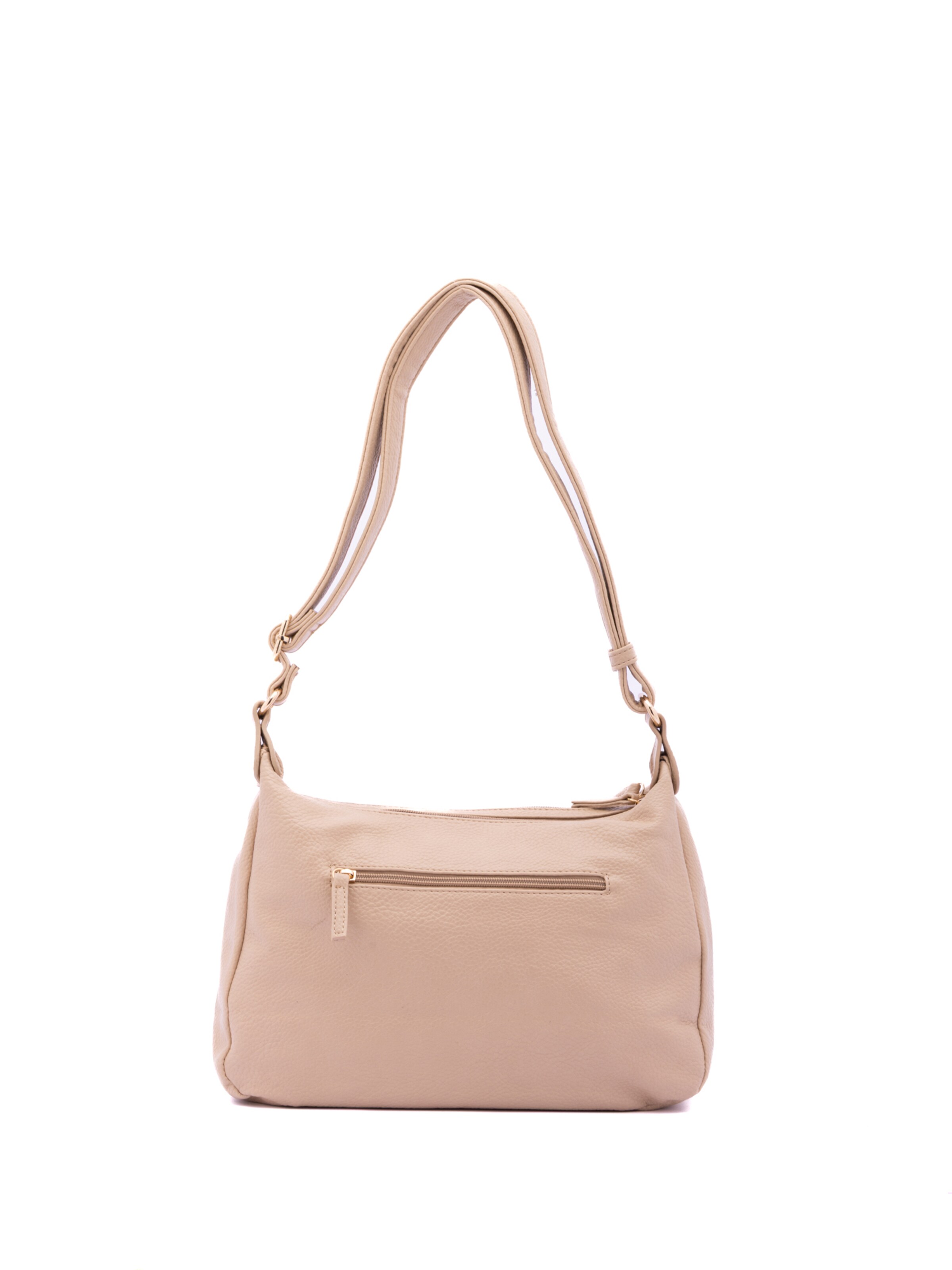 Borsa a spalla 'Borsa a Tracolla Donna Ecopelle con Zip e Tasche Multiple - B Cavalli' di B. Cavalli in beige