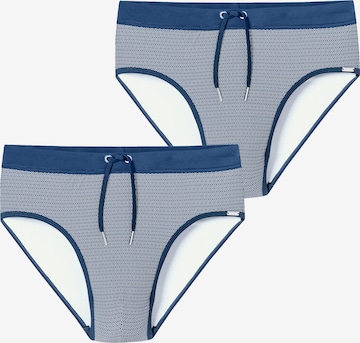 SCHIESSER Bathing trunks ' Ocean Swim ' in Blue: front
