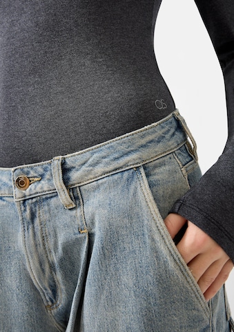 Wide Leg Jean à pince QS en bleu