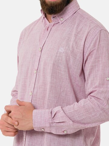 Coupe slim Chemise 'CH199' CIPO & BAXX en rouge