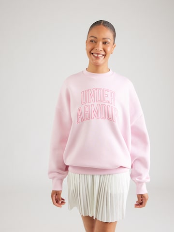 Hanorac sport de la UNDER ARMOUR pe roz: față