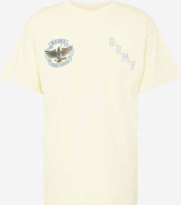 Grimey - Camiseta 'CAUSING PANIC THE MECHA' en beige: frente